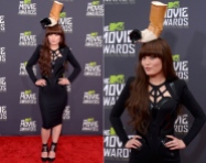 Hana Mae Lee's look was... ummm. Not quite sure what to say about her burned cigarette hat
